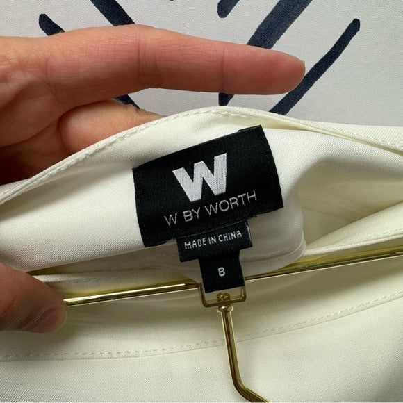 8 - W by Worth New York White Pencil Skirt