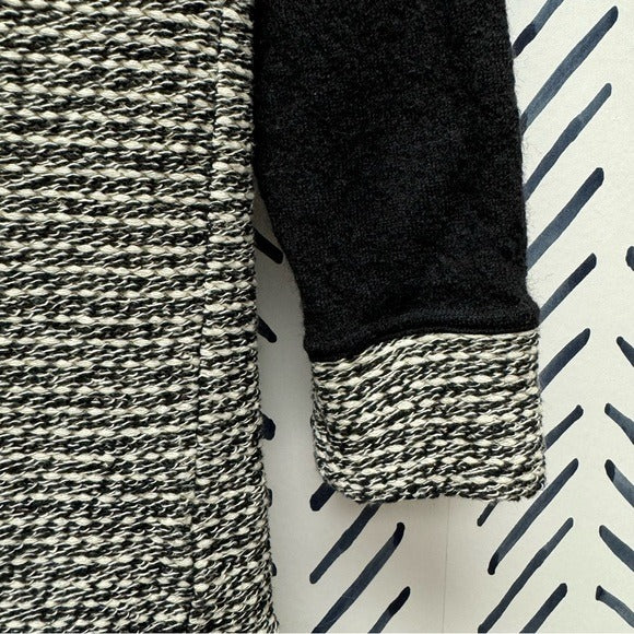 XS - Madewell Mixed Knit Sweater in Black and White