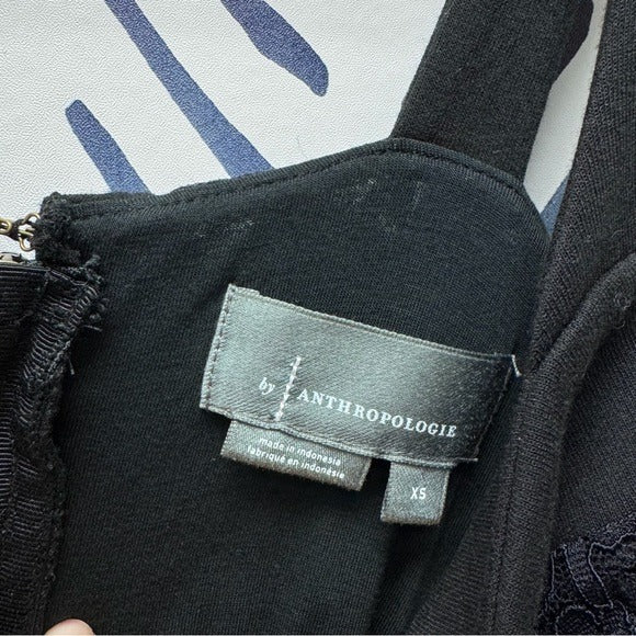 Anthropologie Black Lace Bustier Top - XS