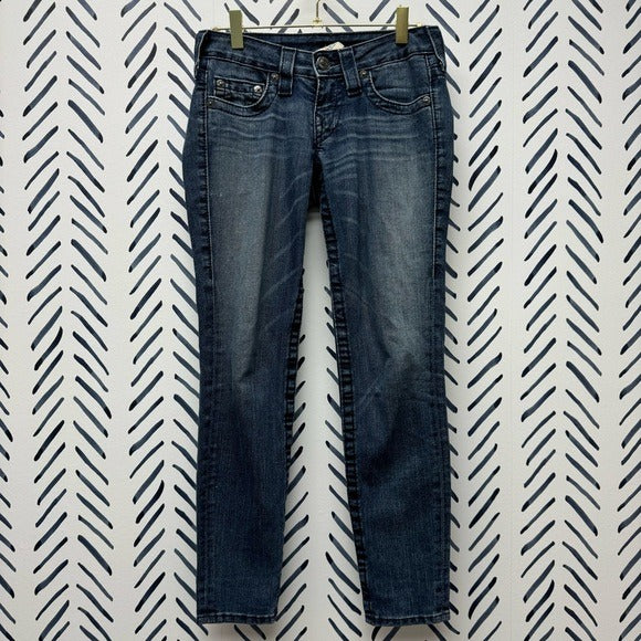 24/00 - True Religion Dark Wash Straight Leg Jeans