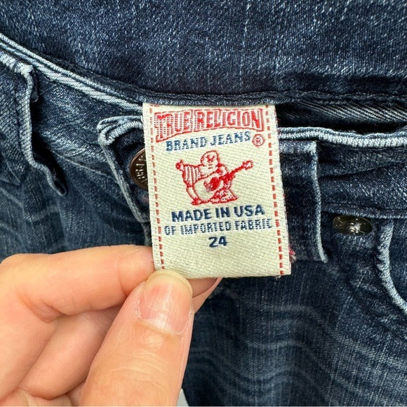 24/00 - True Religion Dark Wash Straight Leg Jeans
