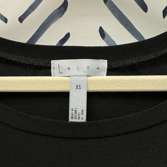 XS - Leith Black 3/4 Sleeved Swing Dress