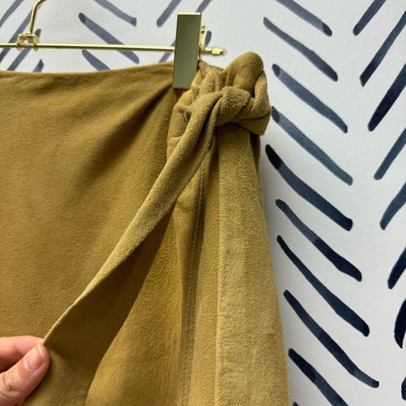 6 - Vintage Oscar de la Renta Suede Skirt with Side Tie