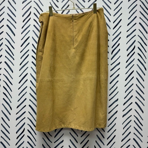 6 - Vintage Oscar de la Renta Suede Skirt with Side Tie