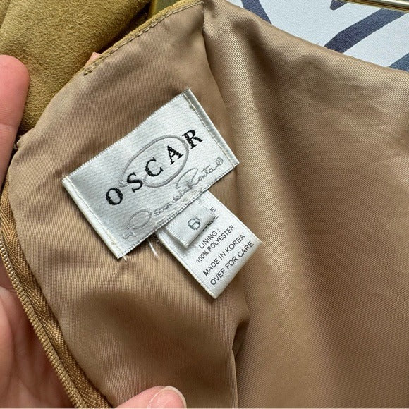 6 - Vintage Oscar de la Renta Suede Skirt with Side Tie