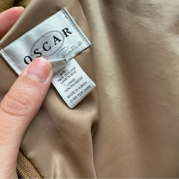 6 - Vintage Oscar de la Renta Suede Skirt with Side Tie