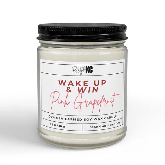 Wake Up & Win Pink Grapefruit Soy Candle