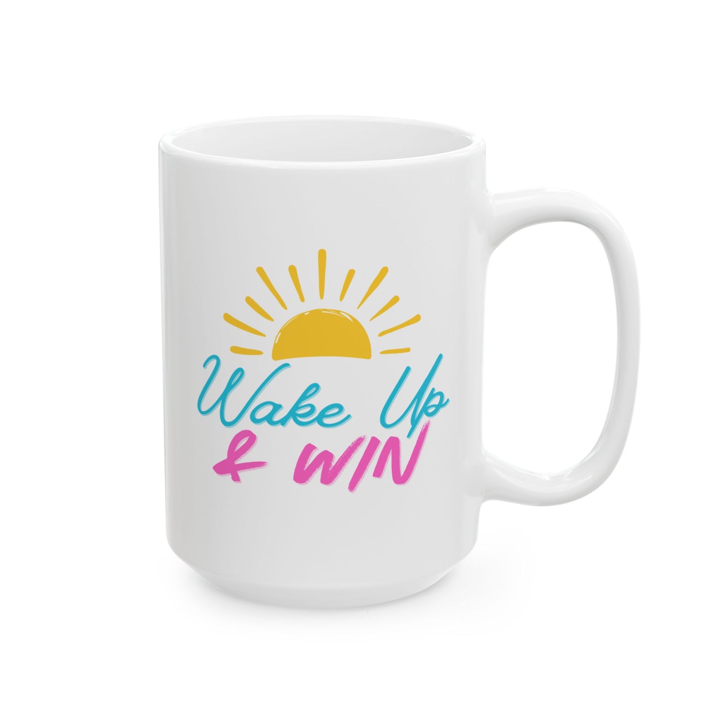 Wake Up & Win Motivational Coffee Mug