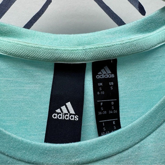 Adidas Light Teal Racer Back Tank Top - S