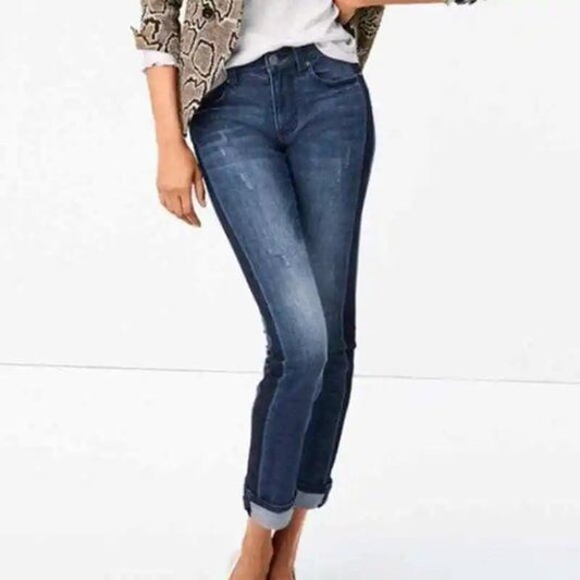 4 - Cabi #3750 Tuxedo Straight Leg Jeans