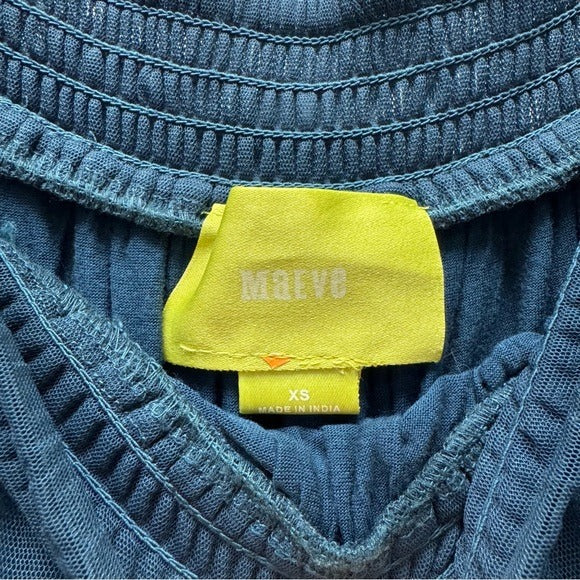 Maeve Navy Blue Maxi Skirt with Tassels - XS