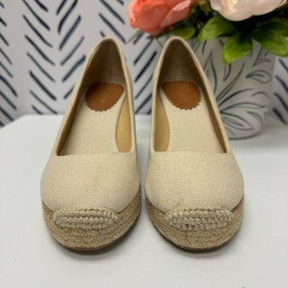 J. Crew Cream Wedge Espadrilles - 6