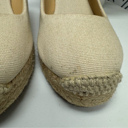 J. Crew Cream Wedge Espadrilles - 6