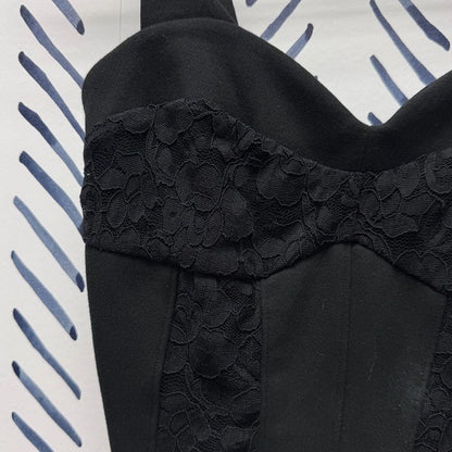 Anthropologie Black Lace Bustier Top - XS