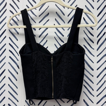 Anthropologie Black Lace Bustier Top - XS