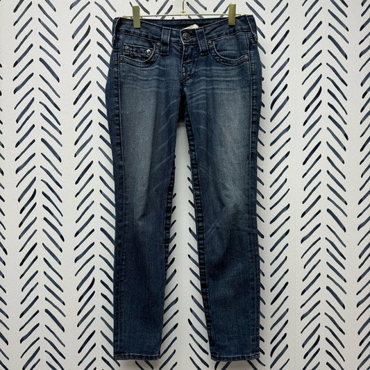 24/00 - True Religion Dark Wash Straight Leg Jeans
